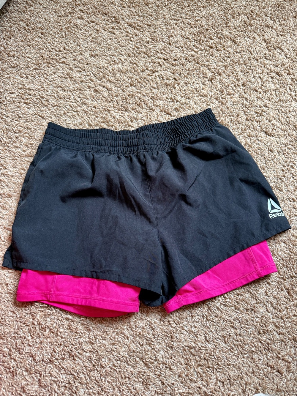 Girls Reebok Athletic Shorts With Liner